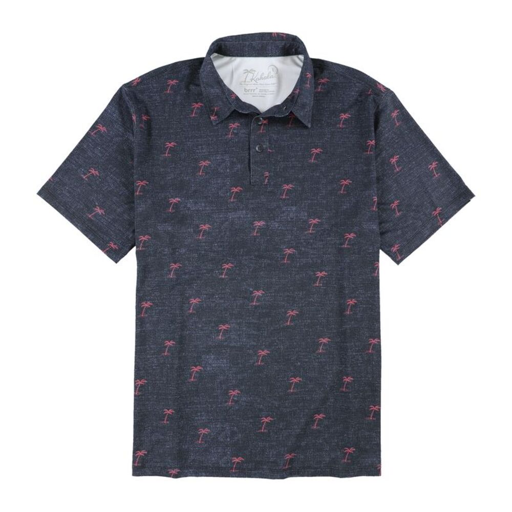 Kahala Mens Palms Performance Polo Shirt, NWT